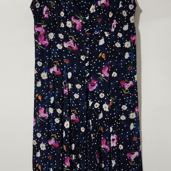 Vintage floral polkadot buttondown dress - Picture 8 of 10